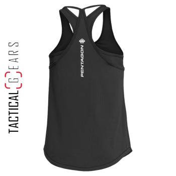 PENTAGON UNITY DAMEN MESH TANKTOP K09045-01 SCHWARZ